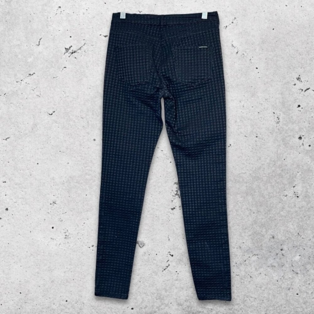 Maison Scotch Jeans Skinny Fit Houndstooth Textured Durable Fabric Black‎ W 27 - Picture 2 of 12